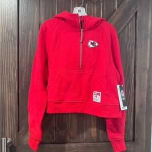 lululemon athletica Red Scuba Oversized Half-Zip Hoodie Kansas City Chief